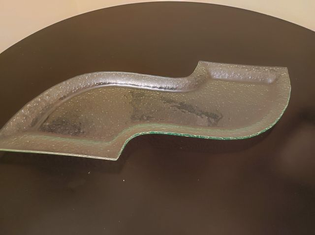 Bandeja de cristal decorativa