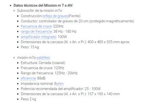 Set 5.1 altavoces Mission M7S, SIN desprecintar
