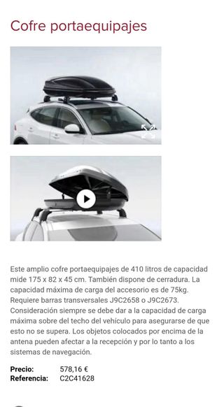 Barras y cofre para jaguar epace( nunca usados)
