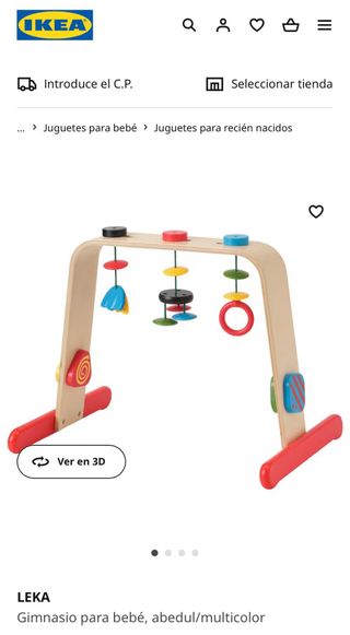Gimnasio para bebés Ikea madera abedul