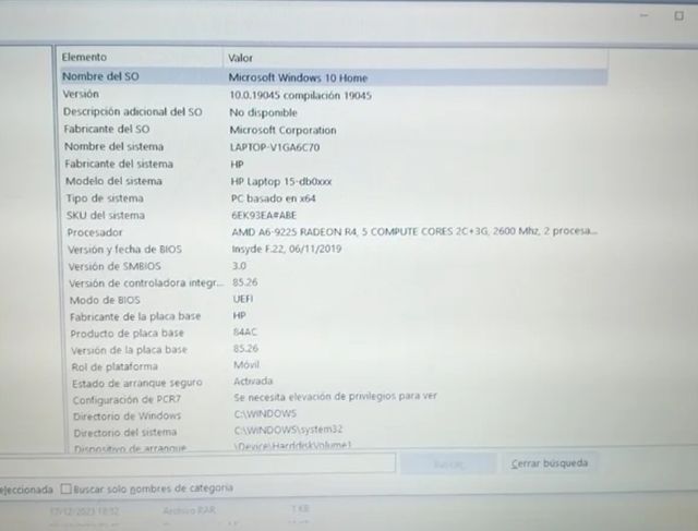 Ordenador portatil hp