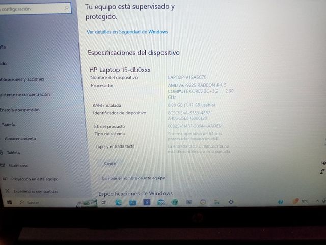 Ordenador portatil hp