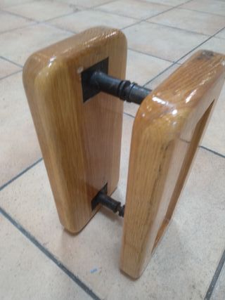 Manillon de madera puerta de cristal