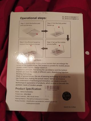 Amplificador de pantalla para el móvil