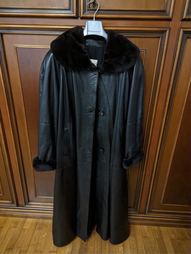 pelliccia in vera pelle di castorino taglia XL