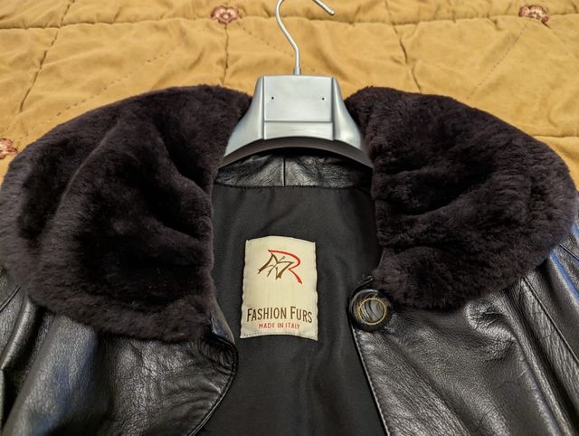pelliccia in vera pelle di castorino taglia XL