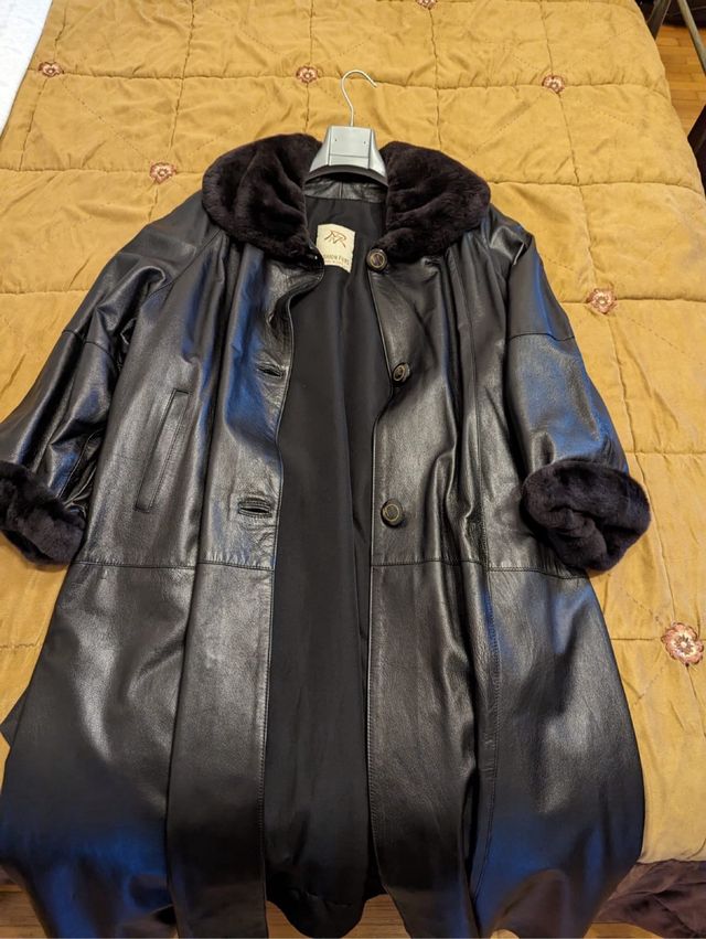 pelliccia in vera pelle di castorino taglia XL