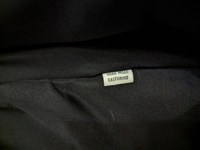 pelliccia in vera pelle di castorino taglia XL