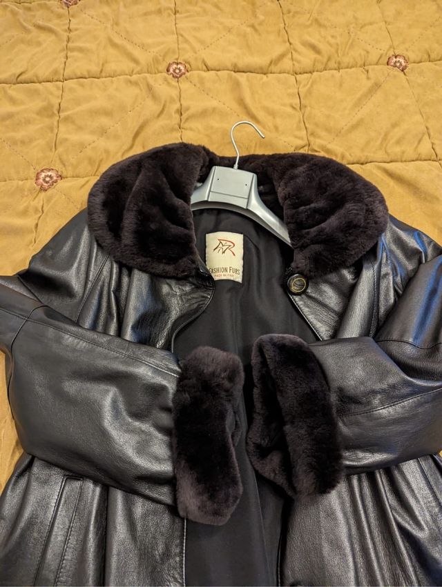 pelliccia in vera pelle di castorino taglia XL