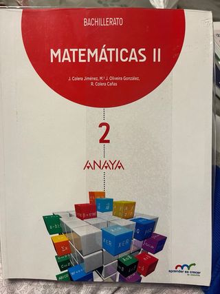 Libro matematicas anaya 2 bach