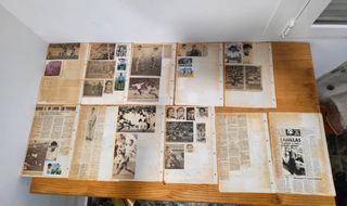 Antiguos cromos fotos firma Málaga Fútbol FC 80