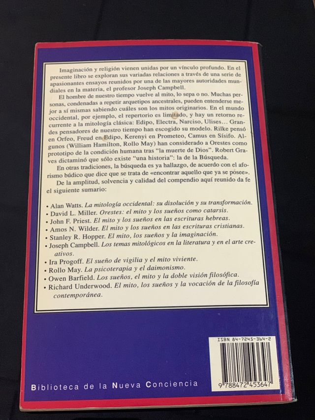 mitos, sueños y religión. Edición Joseph Campbell
