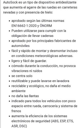 Cadenas Textiles de Nieve🔸SIN USAR🔸