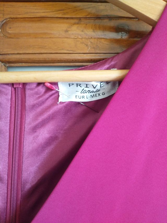 Vestido Tonalá, T. L, nuevo, buganvilla