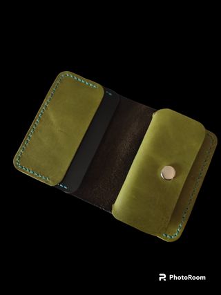 Cartera de cuero con monedero