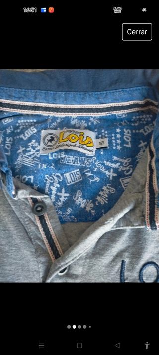 Camiseta niño Lois, talla 12