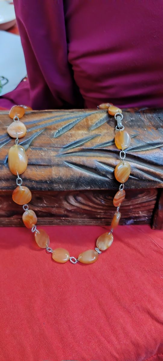 Collar de agata natural