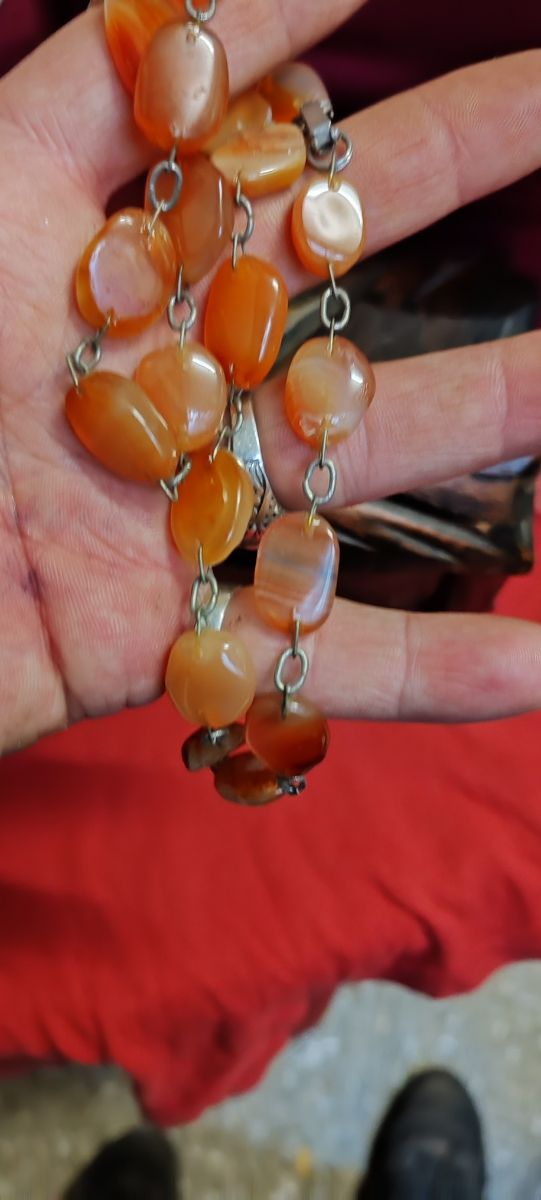 Collar de agata natural