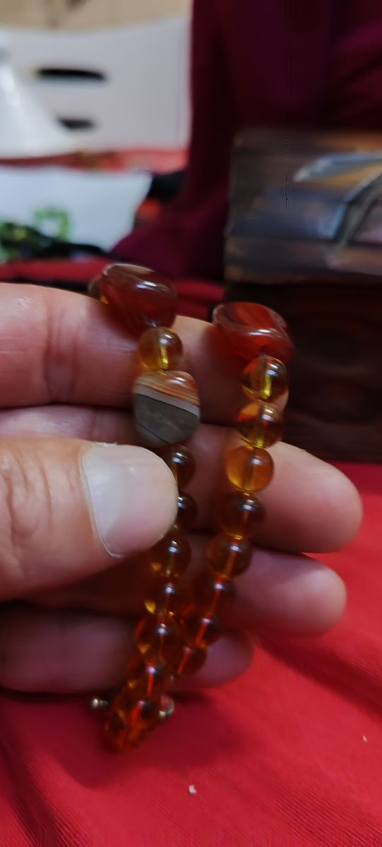 Collar de piedra agata natural