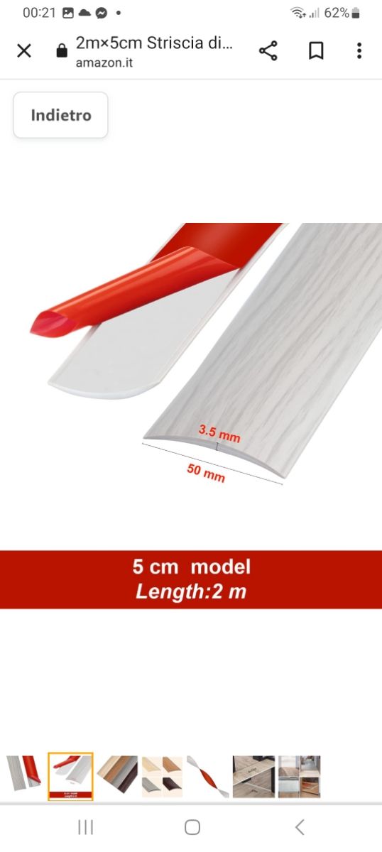 Listello di transizione autoadesivo