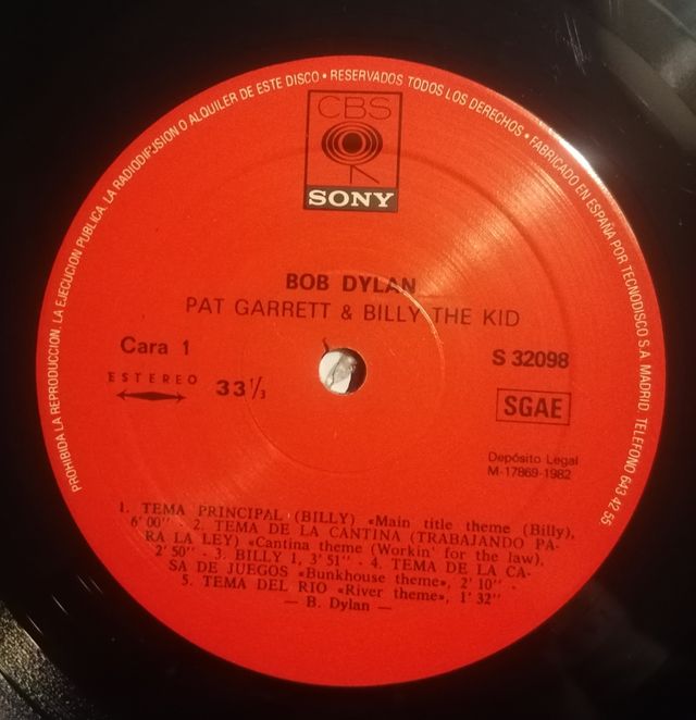 Vinilo Bob Dylan Pat Garrett & Billy The Kid