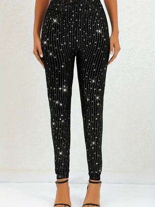 Malla pantalón con brillantes 
