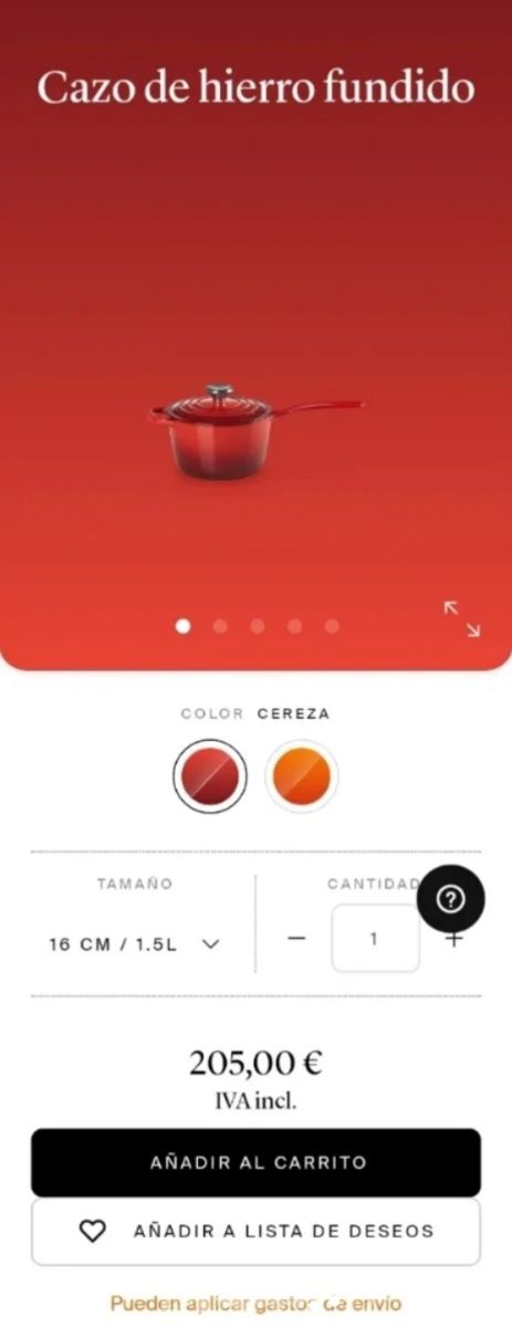 CAZO DE HIERRO FUNDIDO.