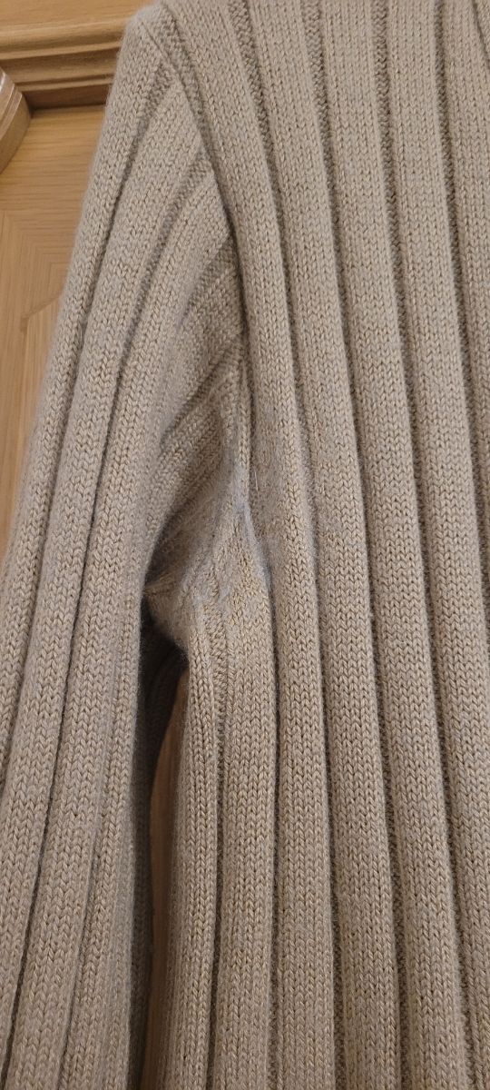 Cardigan donna misto lana a coste tg 46