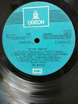 LP 1971 🇪🇸 The Beatles LET IT BE