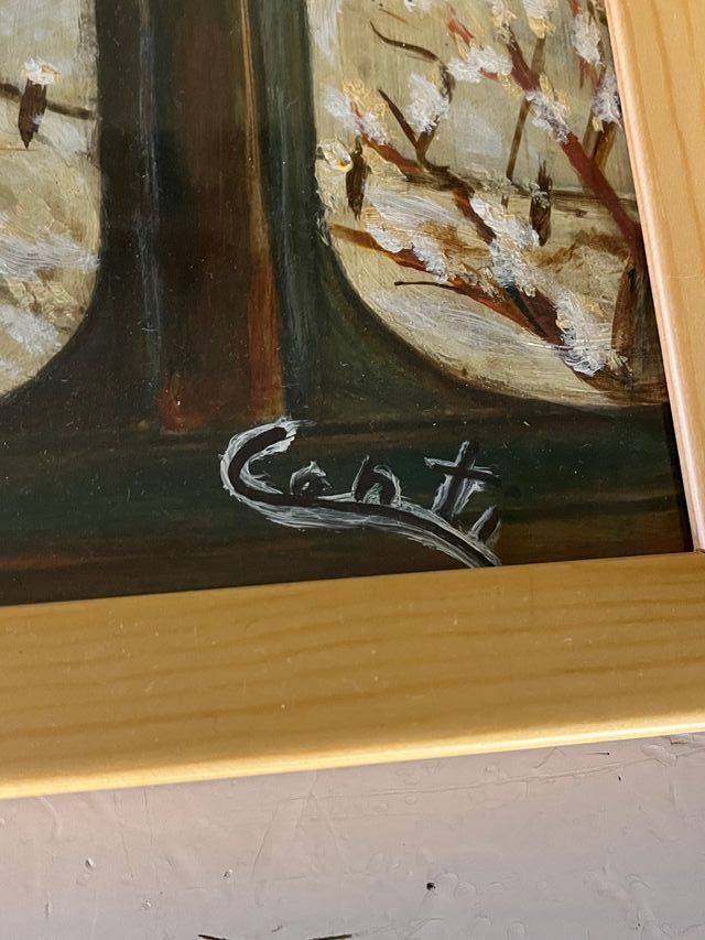 Quadro "La neve dal finestrino del treno"