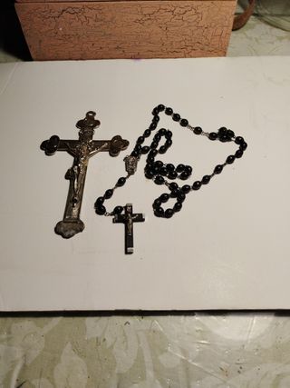 antiguedad cruz y rosario