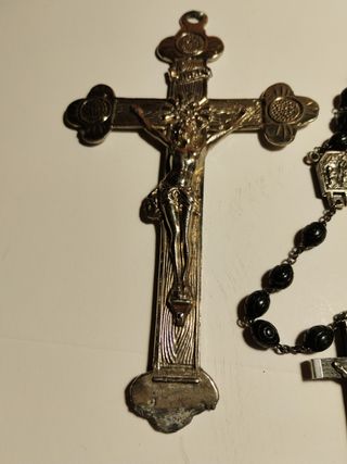 antiguedad cruz y rosario