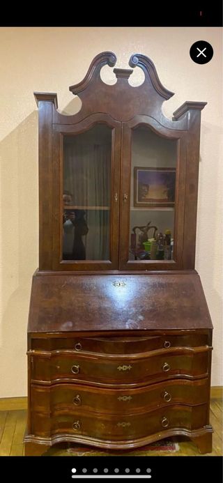 vitrina con escritorio buro antiguo