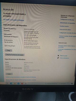 Ordenador de sobremesa.