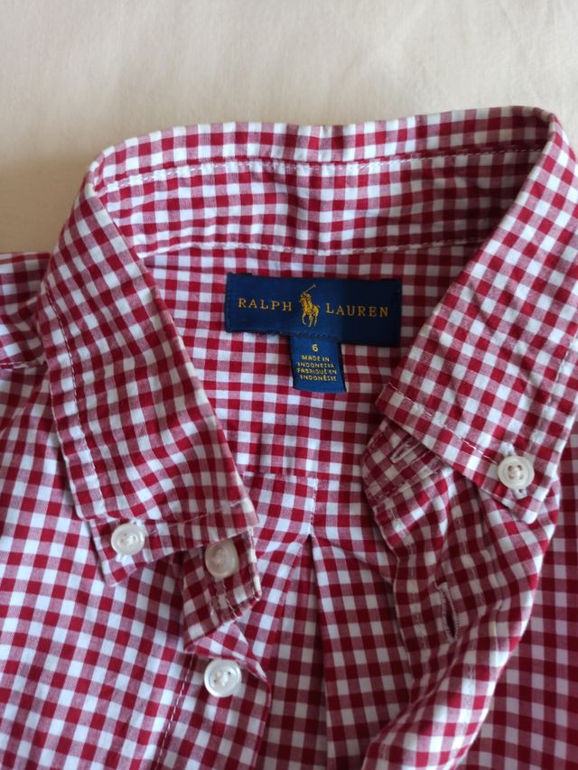Camisas Ralph Lauren y gap.talla 6-8
