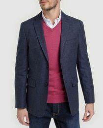Americana de punto hombre Unit azul marino