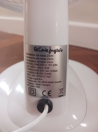 Ventilador sobremesa