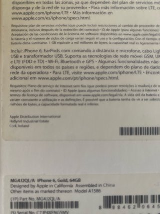 IPhone 6, Gold, 64GB