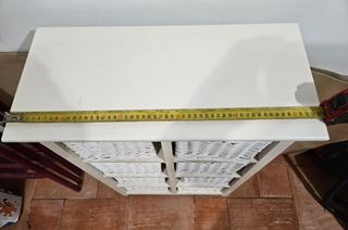 Mueble Auxiliar con Cestillos de Mimbre