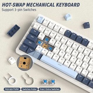 Teclado Mecánico Inalámbrico de Intercambio en Cal