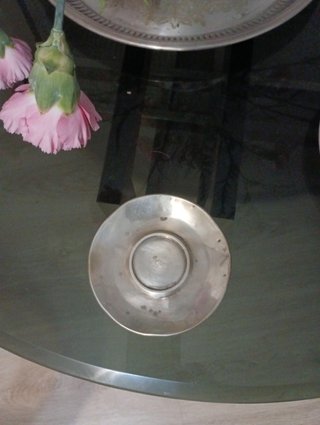 Cenicero de plata.primera de leyon contraste.