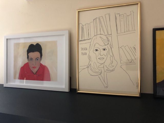 Sylvia Plath Simone Beauvoir Decoración libreria