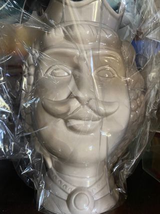 vaso di ceramica testa di moro