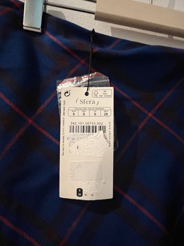 Falda escocesa color azul