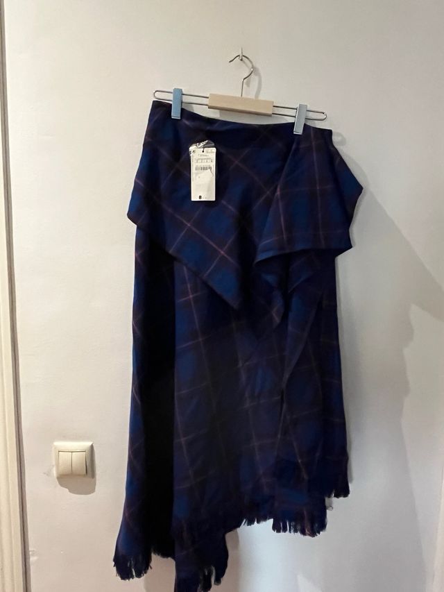 Falda escocesa color azul