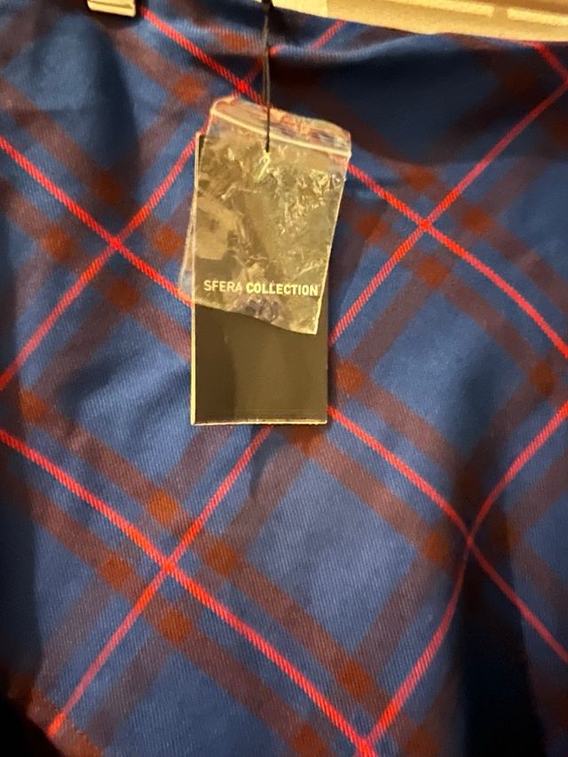 Falda escocesa color azul