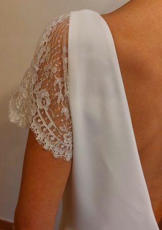 Vestido novia nuevo sin estrenar crepe blanco