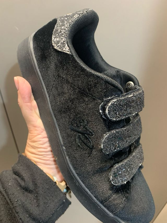 sneakers velluto nero da donna
