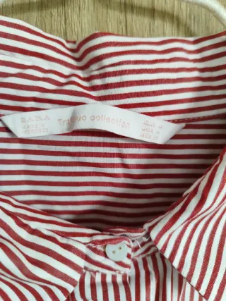 Vestido camisero rayas marinero · Zara · M (nuevo)