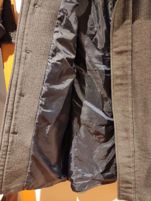 Abrigo hombre largo gris Zara Man